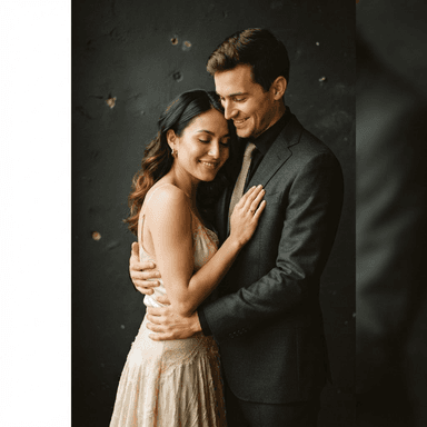Pareja de novios en su boda